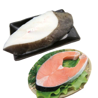 【心鮮】最暢銷魚片雙拼1件組(鮭魚淨重300g+大比目魚淨重200g)