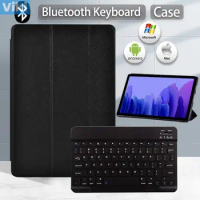 For Samsung Galaxy Tab A7 Lite 8.7 Tab A7 10.4 2020 T500 SM-T505/Tab A 10.1 2019 Funda Leather Tablet Case+Bluetooth Keyboard