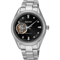 SEIKO Presage 4R38 開心系列機械腕錶 送禮推薦-黑/34mm (SSA869J1)_SK045