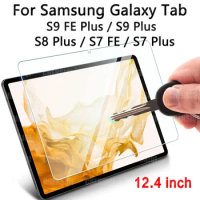 Screen Protector for Samsung Galaxy Tab S9 FE Plus/S9 Plus/S7 FE/S8 Plus/S7 Plus(12.4 Inch)Tempered Glass for S9 FE+/S9+/S8+/S7+