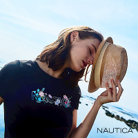 Nautica女裝 花樣圓領短袖T恤-黑