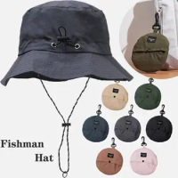Summer Sun Protection Waterproof Bucket Hat Camping Hiking Cap With Storage Bag Anti-UV Sun Hat Mountaineering Caps Panama Hat