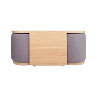 Coffee Table Set Kursi Santai Hybrid Stool Sofa Meja Tamu Kopi Set 2 Kursi Emjei