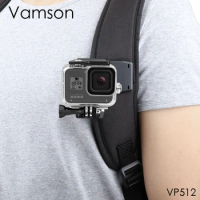 Vamson for GoPro 11 10 9 8 Accessories Backpack Clip Clamp Mount for Go Pro Hero 7 6 5 4 for Yi 4K for SJCAM Action Camera