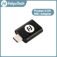 FeiyuTech Feiyu Pocket 2 2S Type C to 3.5mm MIC Adapter Support Active Mono/Stereo Audio Jack Microphone