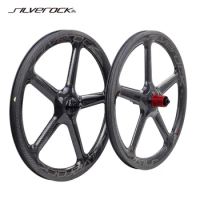 SILVEROCK SR-WD5 Carbon 5 Spoke Wheels 20" 1 1/8" 451 406 V Brake 11 Speed for TERN JAVA FNHON Minivelo Folding Bike