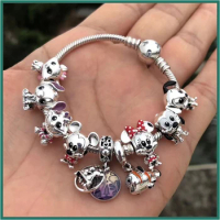 Charms 925 Original Disney Hots Beads Fit Pandora Plata De Ley 925 Silver Bracelet Pendant Fine Beads Jewelry DIY Gift HEROCROSS