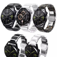22mm Ceramic Strap for Huawei Watch GT4 GT3 GT2 46mm/Ceramic Watchband for Huawei Watch4/4Pro /2Pro /3Pro/ Runner Wristband