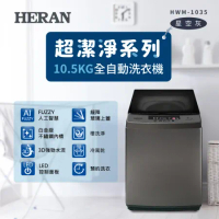 【HERAN禾聯】10.5公斤極致窄身超潔淨直立式定頻洗衣機(HWM-1035)