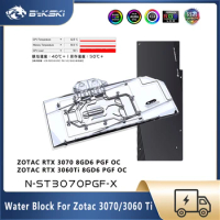 Bykski GPU Block For Zotac RTX 3060 Ti / 3070 8GD6 PGF OC , Computer Video Card Water Cooler Custom, GPU Liquid Cooling Radiator