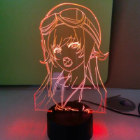 3D LED Anime Night Light Bakemonogatari Shinobu Oshino for Home Decor Gift Colorful Nightlight Manga Table Lamp 3d Lamp
