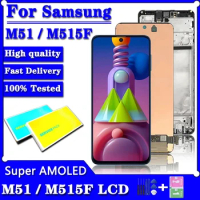 Super AMOLED M51 LCD For Samsung M51 M515 M515F M515F/DS LCD Display With Touch Screen Digitizer Assembly Replacement