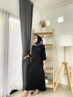 Mamy Midi Dress Soft Crincle Premium Lengan Siku By RafikaWu Daster Polos Jumbo Ld 120 Pb 120cm 2023