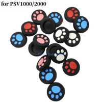 60pair Cute Cat Paw Analog Thumb Stick Grip Cover Protective Rocker Caps For PlayStation Psvita PS Vita1000 PSV2000 Replacement