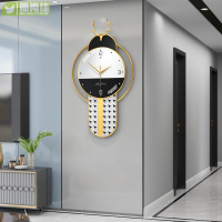 鐘表客廳輕奢時尚家用裝飾掛表北歐簡約時鐘個性創意鹿頭掛鐘