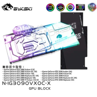 Bykski N-IG3090VXOC-X GPU Block For Colorful IGAME RTX 3090/3080 Vulcan/Neptune X OC,Graphic Card Water Block 5V ARGB/12V RGB