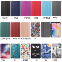 100pcs/lot For Galaxy Tab S8 Plus Cartoon Custer 3 Folding Stand Book Style Leather Case For Samsung Galaxy Tab S6 Lite 10.4