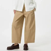 UNIQLO CELANA panjang Barrel Ankle Pants wanita BEIGE L