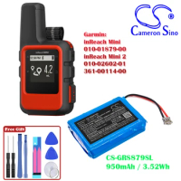 GPS, Navigator 950mAh / 3.52Wh Battery For Garmin 361-00114-00 inReach Mini 010-01879-00 inReach Mini 2 010-02602-01