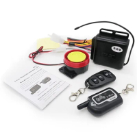 12V Car Security Alarm System 2 Way Motorbike Unlock Device Remote Control Burglar Keyless Entry Siren Motorbike Alarm System