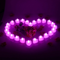 蠟燭燈 電子蠟燭 LED電子蠟燭燈浪漫驚喜求婚創意布置用品生日表白心形蠟燭情人節『CM43589』