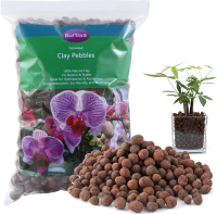 Natural Organic Clay Pebbles 2LBS 8mm-18mm Expanded Leca Balls Plant Garden Soil Grow Media for Hydr