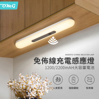 【OMG】LED人體智能感應燈 磁吸式無線燈管 小夜燈 宿舍燈 衣櫃櫥櫃燈帶 18cm(照明範圍廣)
