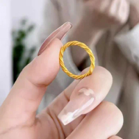 24k pure gold rings for women 999 real gold ring wedding rings gold jewelry finger rings simple rings
