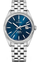 TITONI 梅花錶 宇宙系列 摩登經典 機械腕錶(878 S-612)-41mm-藍面鋼帶【刷卡回饋 分期0利率】【APP下單4%點數回饋】