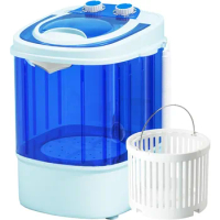 INTERGREAT Portable Washing Machine, 11 Lbs Mini Small Washer Machine, Single Tub Laundry Washer for Apartments, Dorms,Traveling