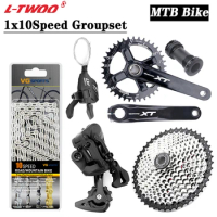 LTWOO A7 1x10 Speed MTB Bike Derailleurs Shifter With XT Crankset 10V Chain Flywheel 42T 46T 50T Cassette Bicycle Groupset