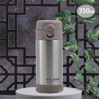 CLARE316不鏽鋼陶瓷彈跳保溫杯-350ml-不鏽鋼色-1支組