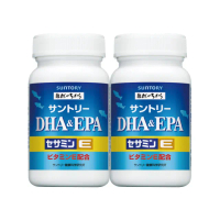 【Suntory 三得利官方直營】魚油 DHA＆EPA+芝麻明E 120顆x2罐組(DHA&EPA、芝麻明、維生素E、維生素D)