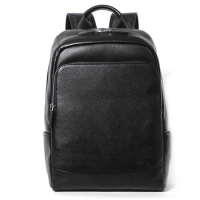 New Natural Leather 100% Genuine Leather Men's Backpack Fashion Casual Youth Backpack School Bag Computer Travel Backpack
