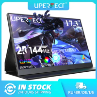 UPERFECT UAlly K7 17.3 Inch 2K 144Hz Portable Gaming Monitor for Laptop 2560x1440P HDR FreeSync IPS Screen with VESA Cover Stand
