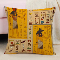 Decorative Pillowcases 40x40 Decor Ancient Egyptian Backrest Cushion Double Sided Printing Pillow Hugs 방석 Christmas 2023 Novelty