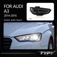 TYPY Car Headlights For Audi A3 2014-2016 LED Car Lamps Daytime Running Lights Dynamic Turn Signals Car Accessories