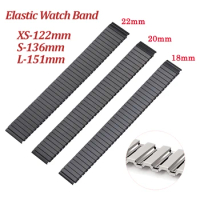 20mm 22mm Elastic Strap for Samsung Galaxy Watch6 5 4 3 Gear S3 Expansion Stainless Steel Watch Band for Huawei Watch GT2 46mm