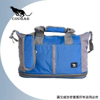 【Cougar】可加大 可掛行李箱 旅行袋/手提袋/側背袋(7037水藍色)
