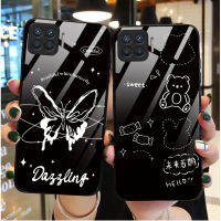 Sarung Telefon Kaca Silikon, Bahan TPU, Serasi dengan OPPO A93 2020 / F17 Pro / Reno4 F / A92S / Ren