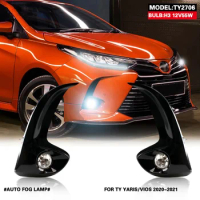 JanDeNing Car Front Bumper Fog Light Fog Lamp assembly kit For Toyota Vios/Yaris 2020 2021