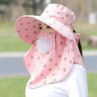 Summer Outdoor Fishing Hunting Hiking Hat Face And Neck UV Protection Protective Cover Ear Flap Women Hat