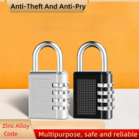 4-digit Zinc Alloy Combination Lock Padlock Gym Cabinet Lock Dormitory Home Door Without Key Suitcase Luggage Safety Smart Lock