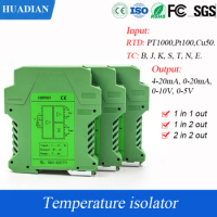 Pt1000 thermocouple transmitter isolator K type thermal resistance temperature signal converter 4-20mA