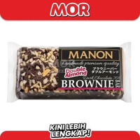 MANON Brownie Bar 60gr - Kue Bronis Chocolate Fudgy Coklat Cake Double Almond