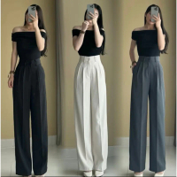 【Ưu đãi có thời hạn】 【Deal hot]】 Quần Tây Ống Suông (Chất Gold Nhật) Mềm Mịn Lưng Cao Tôn Dáng Dài 9