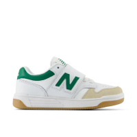 【NEW BALANCE】NB 運動鞋 童鞋 中童 兒童 魔鬼氈 白綠 PHB480SG-W楦