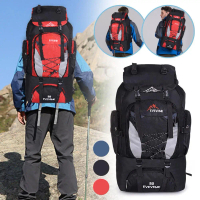 Wear-resistant  Climb Bag Fashion 80l Hiking Bag Multi-pocket  Large Capacity  Casual Outdoor Backpa
