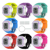 50pcs Silicone Bnad for Garmin Forerunner 10 15 GPS Running Sports Watch Small Large for Women Men Replacement Bands with Tools