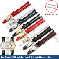 12mm (Buckle10mm) For Tissot T094210A watchband High Quality Genuine Leather Coat of paint Watch Band Dedicated interface Strap